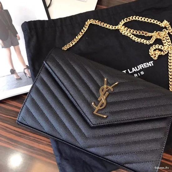YSL CASSANDRE MATELASSÉ CHAIN WALLET 0815